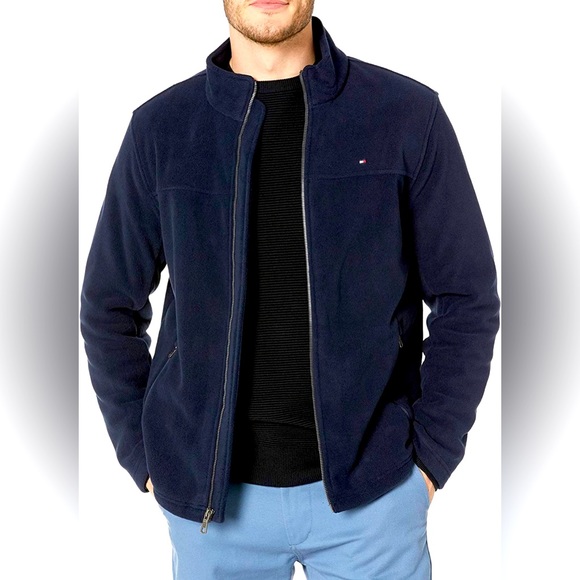 Tommy Hilfiger Men's Classic Zip Front Fleece Jacket. New with tags - Picture 1 of 4